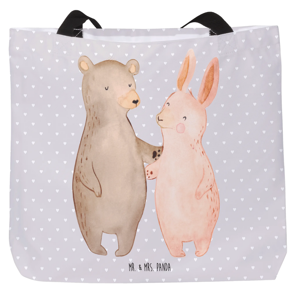 Shopper Bär Hase Umarmen Beutel, Einkaufstasche, Tasche, Strandtasche, Einkaufsbeutel, Shopper, Schultasche, Freizeittasche, Tragebeutel, Schulbeutel, Alltagstasche, Liebe, Partner, Freund, Freundin, Ehemann, Ehefrau, Heiraten, Verlobung, Heiratsantrag, Liebesgeschenk, Jahrestag, Hocheitstag, Freunde, bester Freund, Hase, Bär, Bärchen, best friends