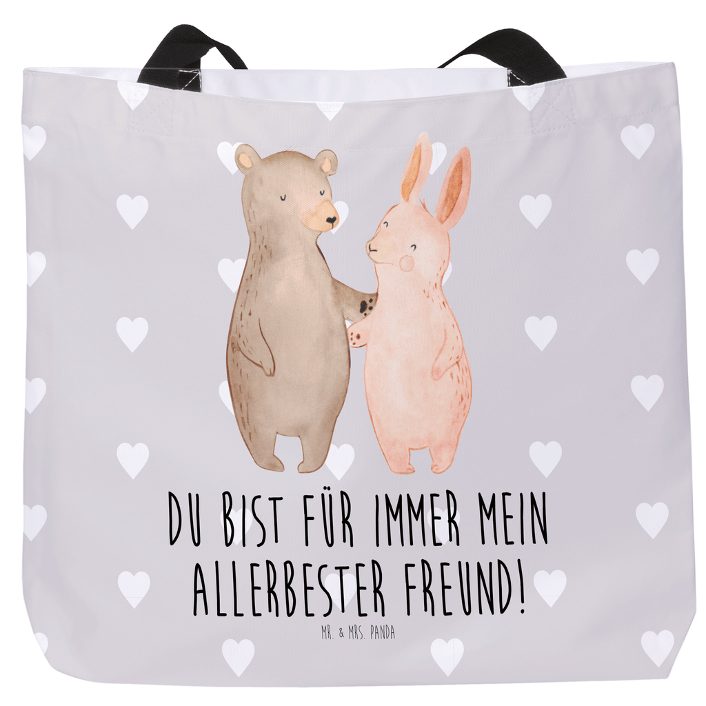 Shopper Bär Hase Umarmen Beutel, Einkaufstasche, Tasche, Strandtasche, Einkaufsbeutel, Shopper, Schultasche, Freizeittasche, Tragebeutel, Schulbeutel, Alltagstasche, Liebe, Partner, Freund, Freundin, Ehemann, Ehefrau, Heiraten, Verlobung, Heiratsantrag, Liebesgeschenk, Jahrestag, Hocheitstag, Freunde, bester Freund, Hase, Bär, Bärchen, best friends