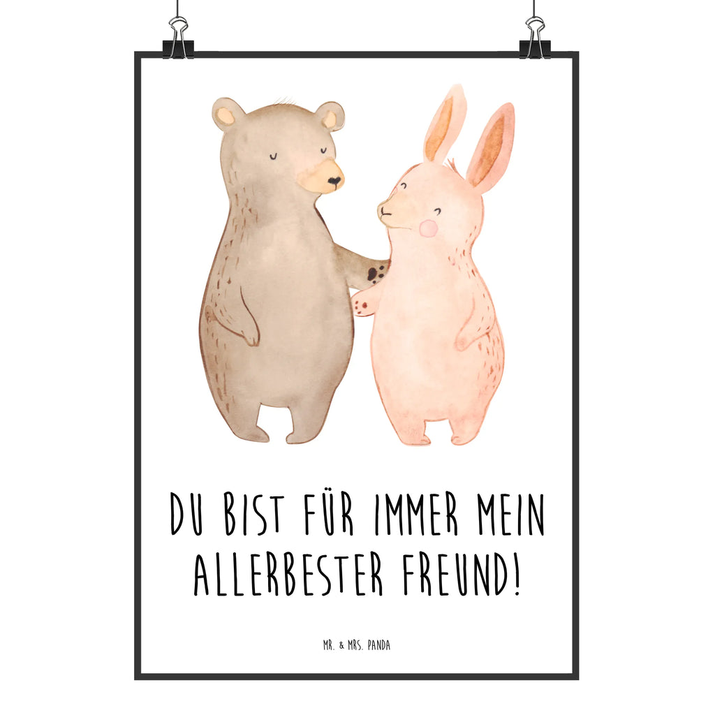 Poster Bär Hase Umarmen Poster, Wandposter, Bild, Wanddeko, Küchenposter, Kinderposter, Wanddeko Bild, Raumdekoration, Wanddekoration, Handgemaltes Poster, Mr. & Mrs. Panda Poster, Designposter, Kunstdruck, Posterdruck, Liebe, Partner, Freund, Freundin, Ehemann, Ehefrau, Heiraten, Verlobung, Heiratsantrag, Liebesgeschenk, Jahrestag, Hocheitstag, Freunde, bester Freund, Hase, Bär, Bärchen, best friends