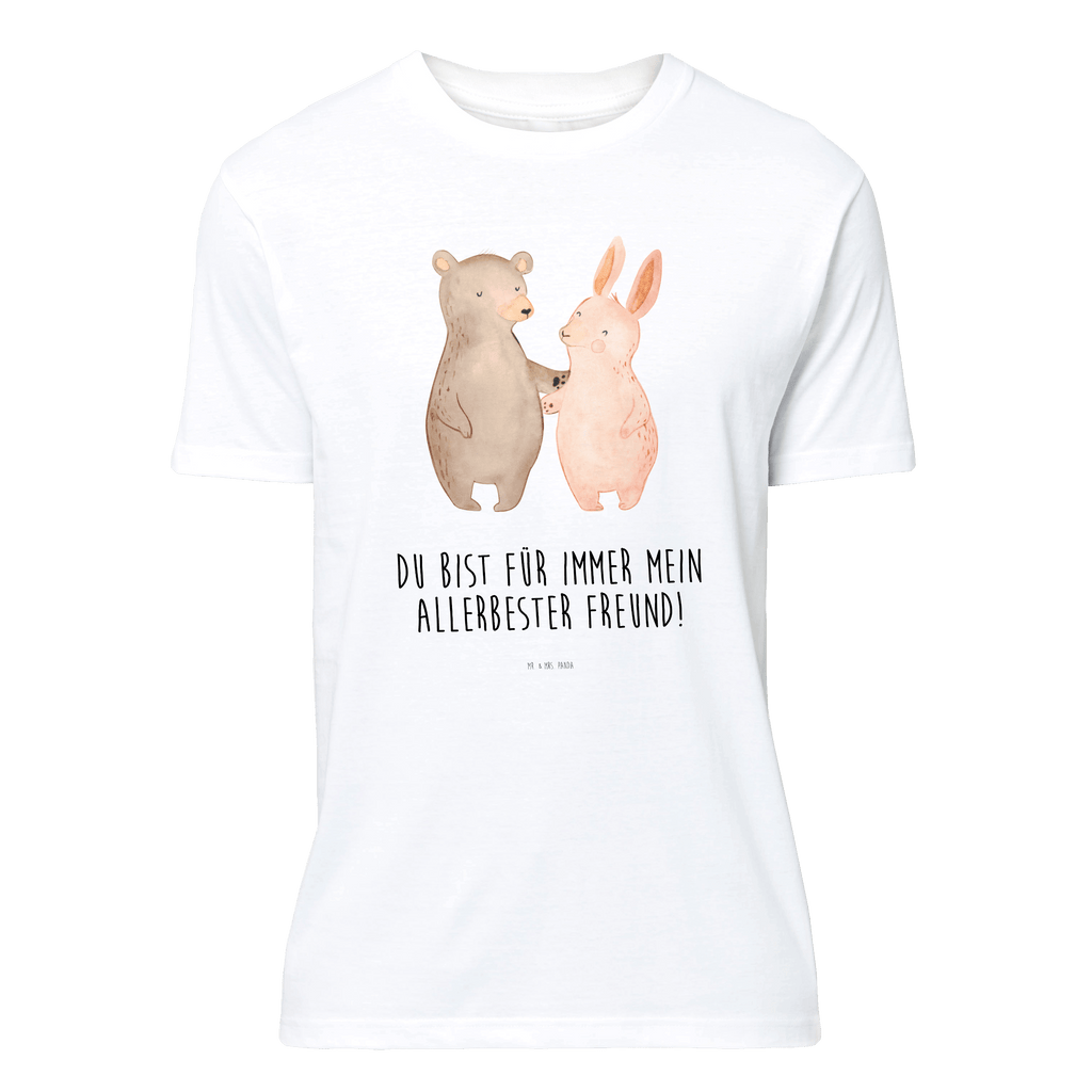 T-Shirt Standard Bär Hase Umarmen T-Shirt, Shirt, Tshirt, Lustiges T-Shirt, T-Shirt mit Spruch, Party, Junggesellenabschied, Jubiläum, Geburstag, Herrn, Damen, Männer, Frauen, Schlafshirt, Nachthemd, Sprüche, Liebe, Partner, Freund, Freundin, Ehemann, Ehefrau, Heiraten, Verlobung, Heiratsantrag, Liebesgeschenk, Jahrestag, Hocheitstag, Freunde, bester Freund, Hase, Bär, Bärchen, best friends