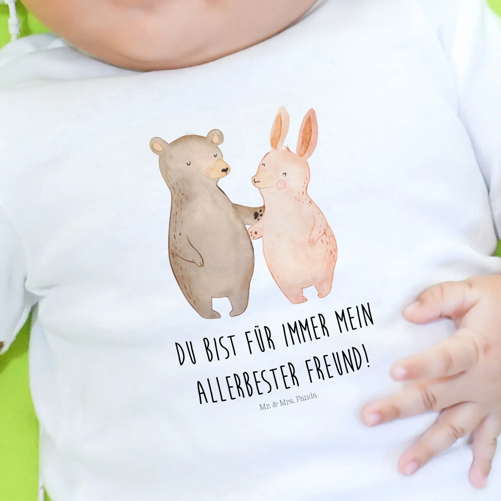 Organic Baby Shirt Bär und Hase Umarmen Baby T-Shirt, Jungen Baby T-Shirt, Mädchen Baby T-Shirt, Shirt, Liebe, Partner, Freund, Freundin, Ehemann, Ehefrau, Heiraten, Verlobung, Heiratsantrag, Liebesgeschenk, Jahrestag, Hocheitstag, Freunde, bester Freund, Hase, Bär, Bärchen, best friends