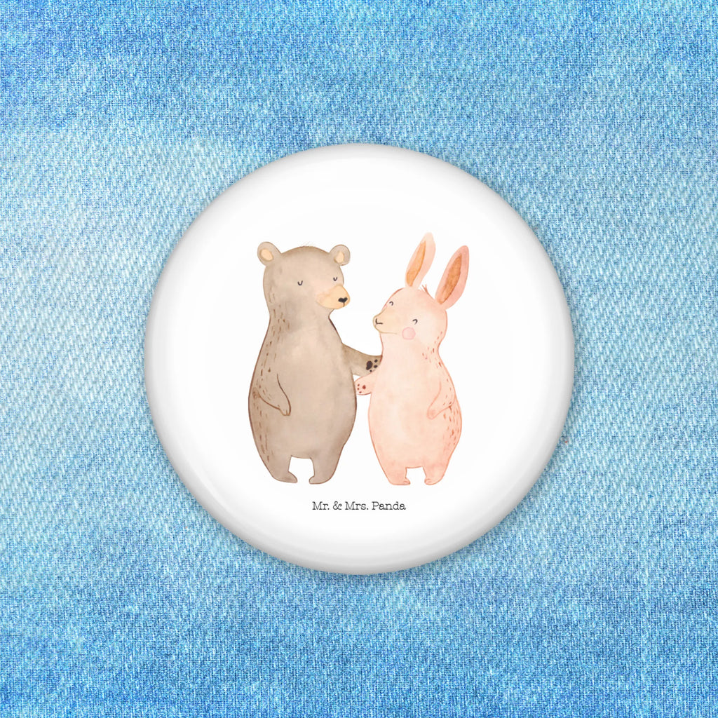 Button Bär Hase Umarmen 50mm Button, Button, Pin, Anstecknadel, Liebe, Partner, Freund, Freundin, Ehemann, Ehefrau, Heiraten, Verlobung, Heiratsantrag, Liebesgeschenk, Jahrestag, Hocheitstag, Freunde, bester Freund, Hase, Bär, Bärchen, best friends