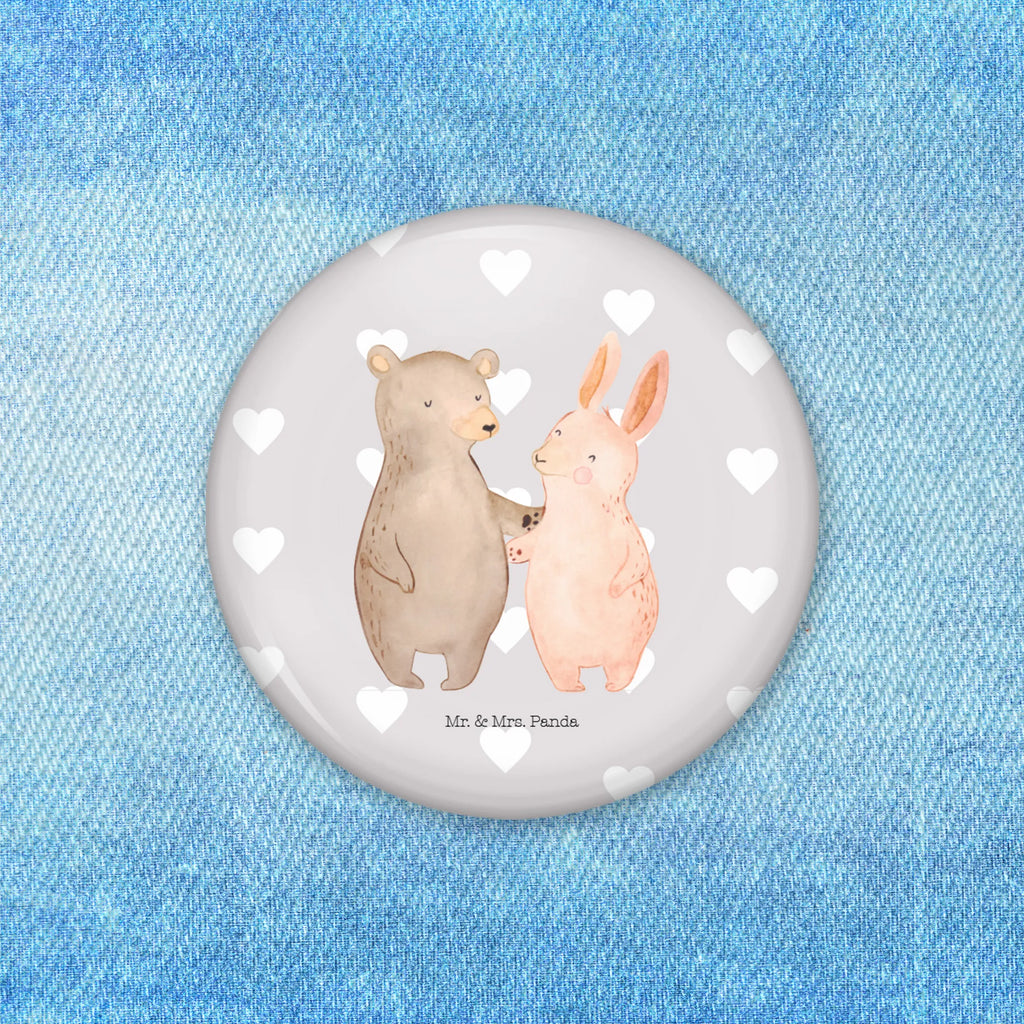 Button Bär Hase Umarmen 50mm Button, Button, Pin, Anstecknadel, Liebe, Partner, Freund, Freundin, Ehemann, Ehefrau, Heiraten, Verlobung, Heiratsantrag, Liebesgeschenk, Jahrestag, Hocheitstag, Freunde, bester Freund, Hase, Bär, Bärchen, best friends