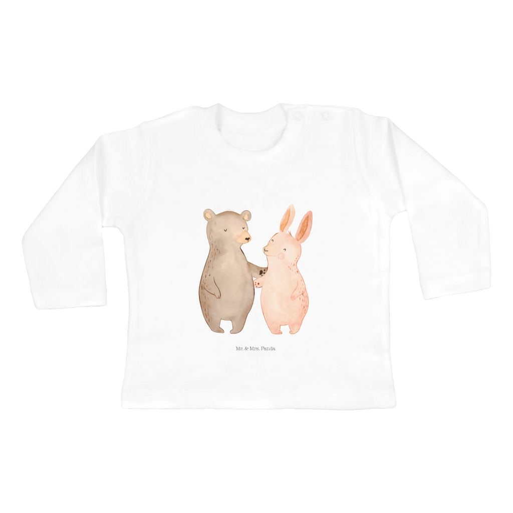 Baby Longsleeve Bär Hase Umarmen Mädchen, Jungen, Baby, Langarm, Bio, Kleidung, Liebe, Partner, Freund, Freundin, Ehemann, Ehefrau, Heiraten, Verlobung, Heiratsantrag, Liebesgeschenk, Jahrestag, Hocheitstag, Freunde, bester Freund, Hase, Bär, Bärchen, best friends