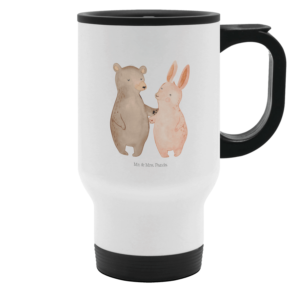 Thermobecher Bär Hase Umarmen Thermobecher, To Go Becher, Thermotasse, Kaffeebecher, Isolierbecher, Thermobecher To Go, Warmhaltetasse, Edelstahlbecher, Reisebecher, Tasse mit Deckel, Thermobecher für 400 ml, Kaffeetasse zum Mitnehmen, Tasse zum Mitnehmen, Spülmaschinenfest, Liebe, Partner, Freund, Freundin, Ehemann, Ehefrau, Heiraten, Verlobung, Heiratsantrag, Liebesgeschenk, Jahrestag, Hocheitstag, Freunde, bester Freund, Hase, Bär, Bärchen, best friends