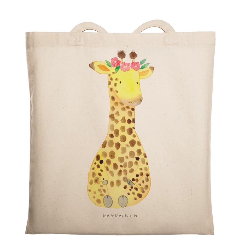 Tragetasche Giraffe Blumenkranz Beuteltasche, Beutel, Einkaufstasche, Jutebeutel, Stoffbeutel, Tasche, Shopper, Umhängetasche, Strandtasche, Schultertasche, Stofftasche, Tragetasche, Badetasche, Jutetasche, Einkaufstüte, Laptoptasche, Afrika, Wildtiere, Giraffe, Blumenkranz, Abenteurer, Selbstliebe, Freundin