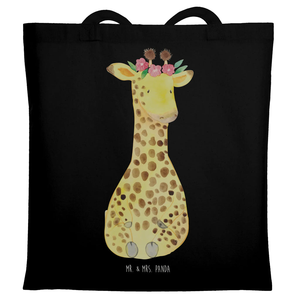 Tragetasche Giraffe Blumenkranz Beuteltasche, Beutel, Einkaufstasche, Jutebeutel, Stoffbeutel, Tasche, Shopper, Umhängetasche, Strandtasche, Schultertasche, Stofftasche, Tragetasche, Badetasche, Jutetasche, Einkaufstüte, Laptoptasche, Afrika, Wildtiere, Giraffe, Blumenkranz, Abenteurer, Selbstliebe, Freundin