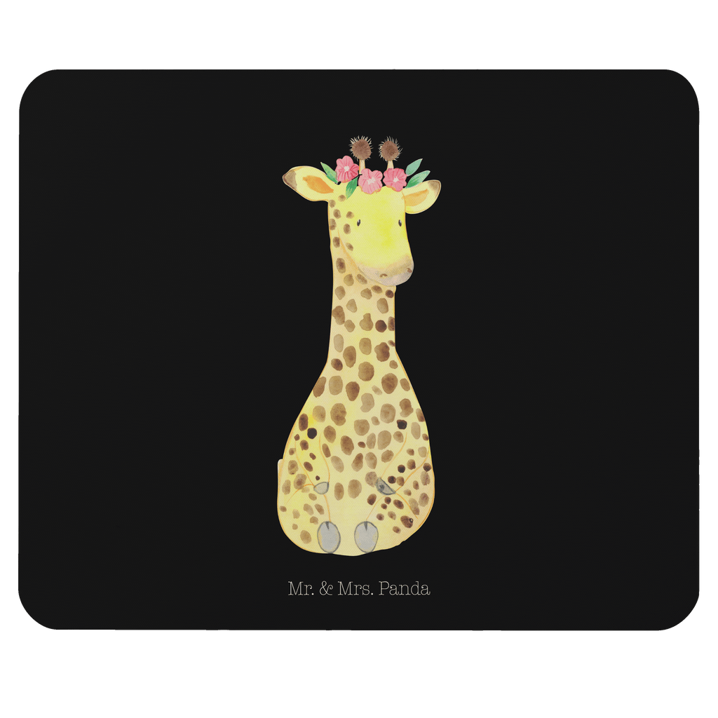 Mauspad Giraffe Blumenkranz Mousepad, Computer zubehör, Büroausstattung, PC Zubehör, Arbeitszimmer, Mauspad, Einzigartiges Mauspad, Designer Mauspad, Mausunterlage, Mauspad Büro, Afrika, Wildtiere, Giraffe, Blumenkranz, Abenteurer, Selbstliebe, Freundin