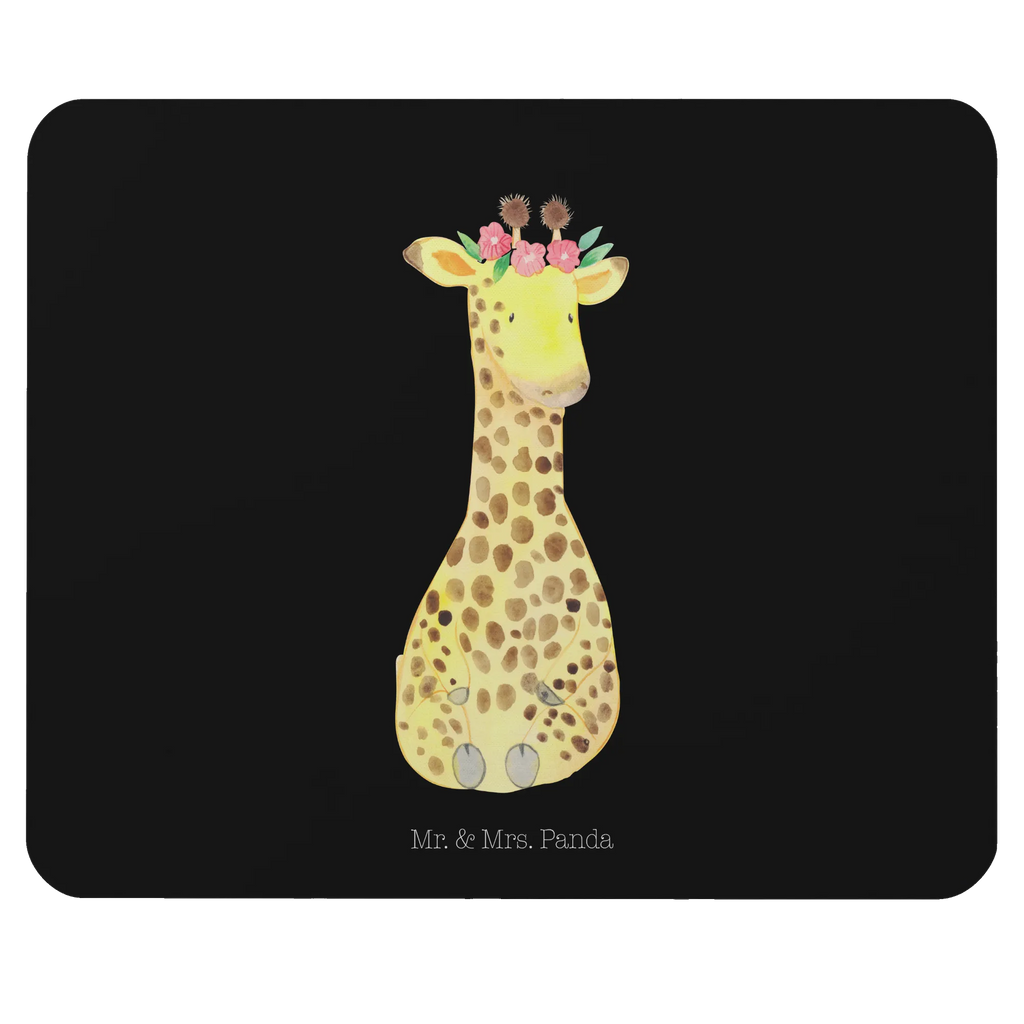 Mauspad Giraffe Blumenkranz Mousepad, Computer zubehör, Büroausstattung, PC Zubehör, Arbeitszimmer, Mauspad, Einzigartiges Mauspad, Designer Mauspad, Mausunterlage, Mauspad Büro, Afrika, Wildtiere, Giraffe, Blumenkranz, Abenteurer, Selbstliebe, Freundin