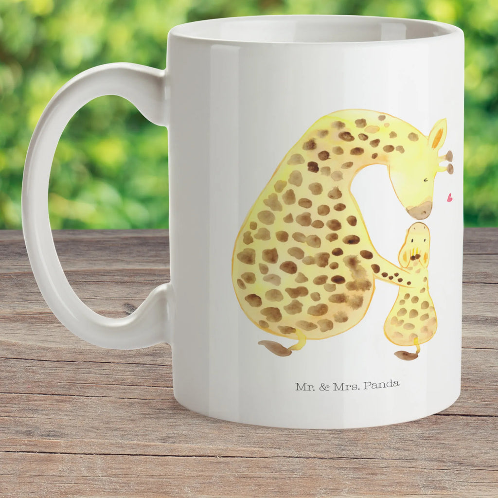 Kindertasse Giraffe mit Kind Kindertasse, Kinder Tasse, Kunststoff Tasse, Kindergarten Tasse, Trinkbecher, Camping Becher, Kaffeetasse, Kunststoffbecher, Kindergartenbecher, Outdoorgeschirr, Kunststoffgeschirr, Reisebecher, Reisetasse, Kinderbecher, Bruchfeste Tasse, Bruchsichere Tasse, Plastik Tasse, Plastiktasse, Afrika, Wildtiere, Giraffe, Kind, Mutter, Mama, Tochter, Sohn, Lieblingsmensch