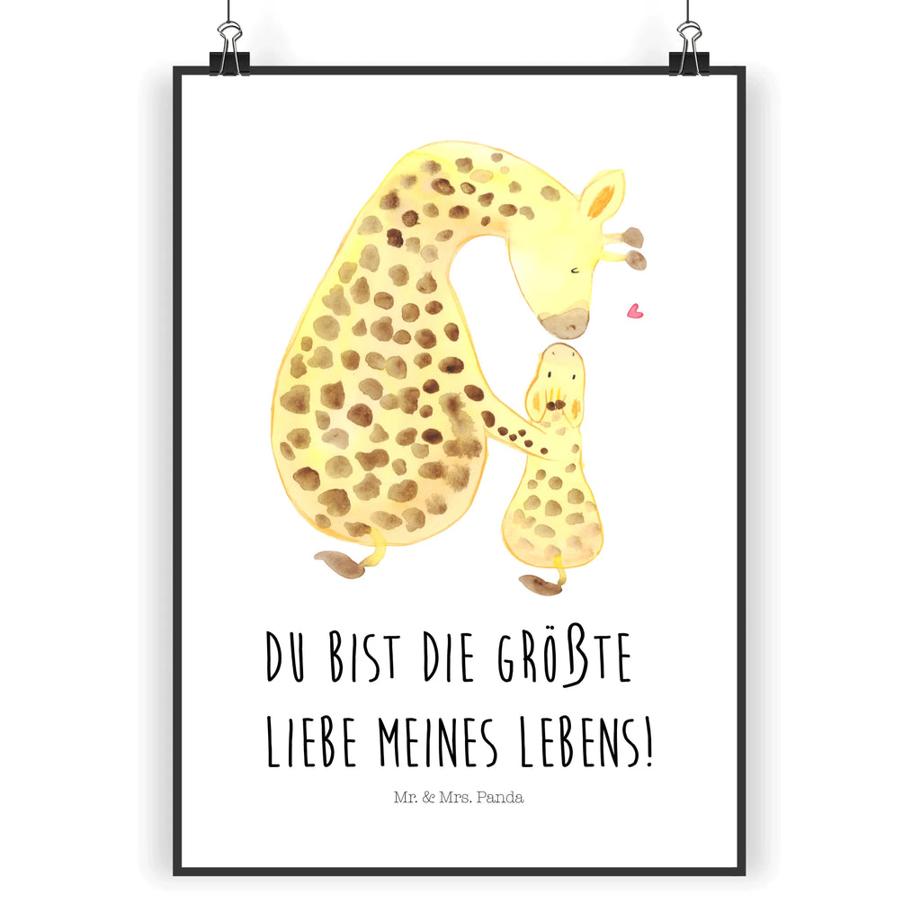 Poster Giraffe mit Kind Poster, Wandposter, Bild, Wanddeko, Küchenposter, Kinderposter, Wanddeko Bild, Raumdekoration, Wanddekoration, Handgemaltes Poster, Mr. & Mrs. Panda Poster, Designposter, Kunstdruck, Posterdruck, Afrika, Wildtiere, Giraffe, Kind, Mutter, Mama, Tochter, Sohn, Lieblingsmensch