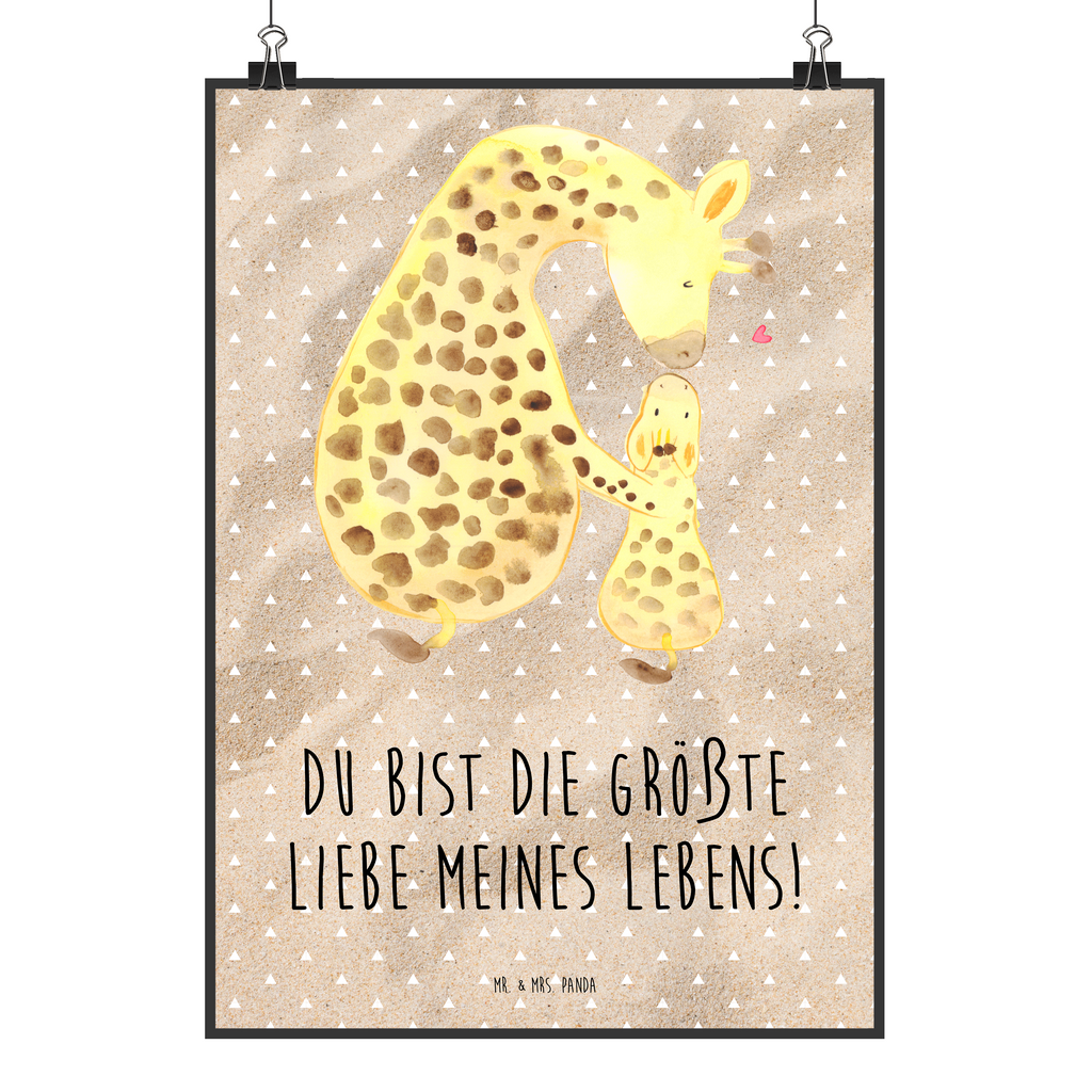 Poster Giraffe mit Kind Poster, Wandposter, Bild, Wanddeko, Küchenposter, Kinderposter, Wanddeko Bild, Raumdekoration, Wanddekoration, Handgemaltes Poster, Mr. & Mrs. Panda Poster, Designposter, Kunstdruck, Posterdruck, Afrika, Wildtiere, Giraffe, Kind, Mutter, Mama, Tochter, Sohn, Lieblingsmensch