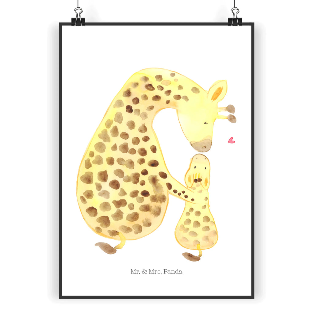 Poster Giraffe mit Kind Poster, Wandposter, Bild, Wanddeko, Küchenposter, Kinderposter, Wanddeko Bild, Raumdekoration, Wanddekoration, Handgemaltes Poster, Mr. & Mrs. Panda Poster, Designposter, Kunstdruck, Posterdruck, Afrika, Wildtiere, Giraffe, Kind, Mutter, Mama, Tochter, Sohn, Lieblingsmensch