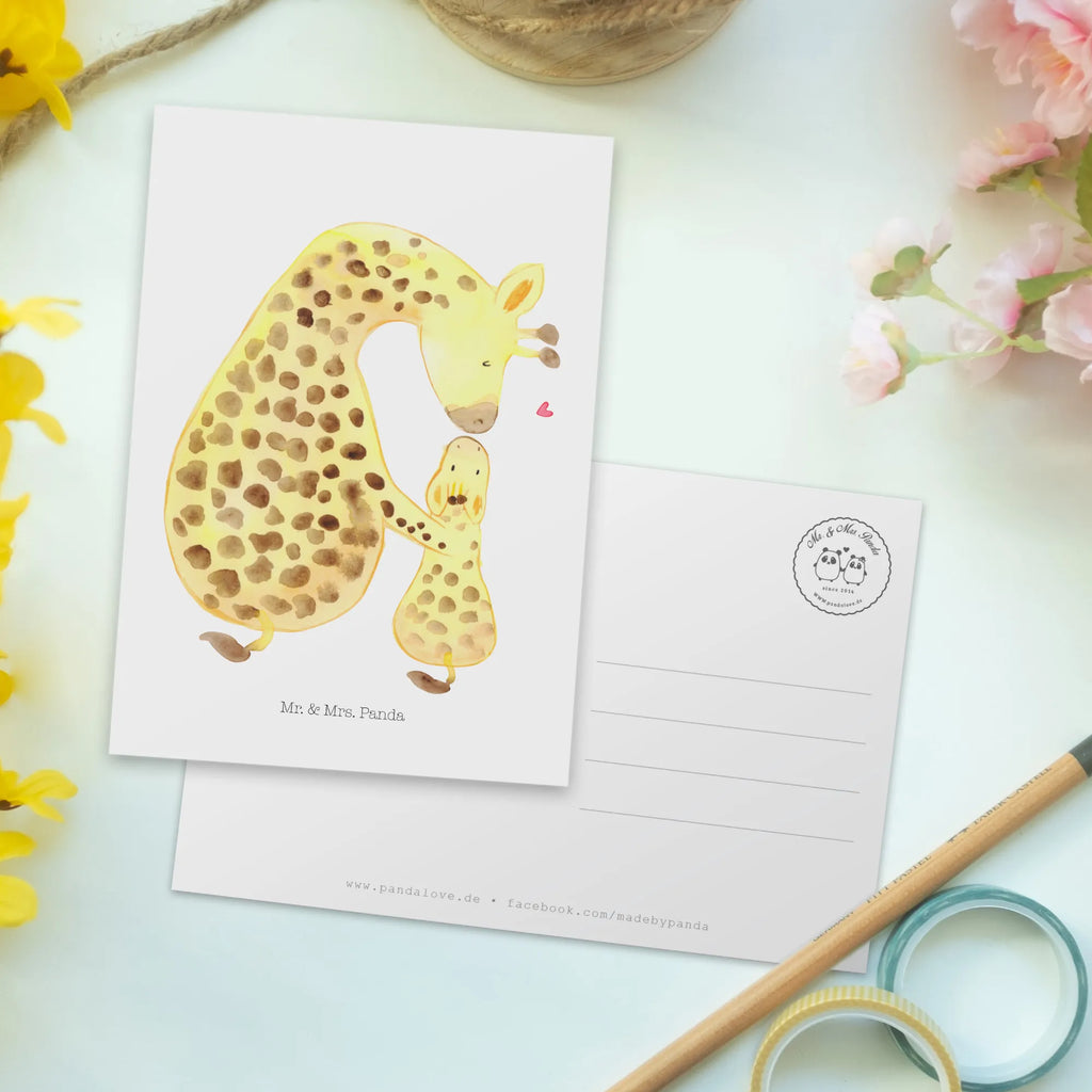 Postkarte Giraffe mit Kind Postkarte, Karte, Geschenkkarte, Grußkarte, Einladung, Ansichtskarte, Geburtstagskarte, Einladungskarte, Dankeskarte, Ansichtskarten, Einladung Geburtstag, Einladungskarten Geburtstag, Afrika, Wildtiere, Giraffe, Kind, Mutter, Mama, Tochter, Sohn, Lieblingsmensch