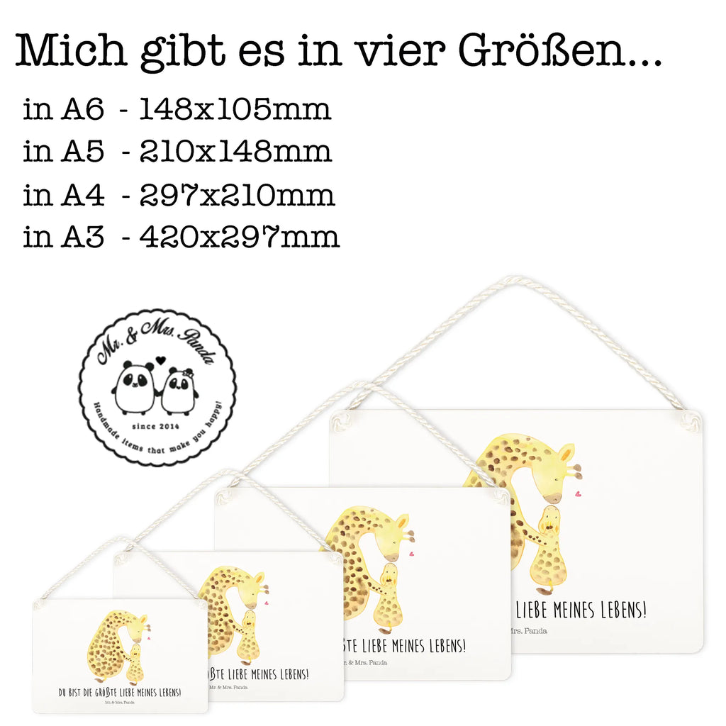 Deko Schild Giraffe mit Kind Dekoschild, Deko Schild, Schild, Tür Schild, Türschild, Holzschild, Wandschild, Wanddeko, Afrika, Wildtiere, Giraffe, Kind, Mutter, Mama, Tochter, Sohn, Lieblingsmensch