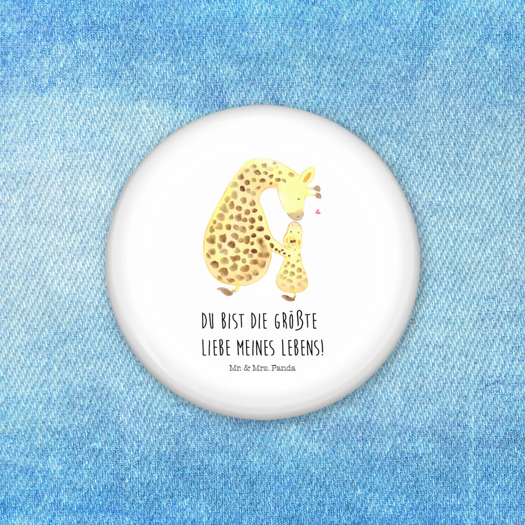 Button Giraffe mit Kind 50mm Button, Button, Pin, Anstecknadel, Afrika, Wildtiere, Giraffe, Kind, Mutter, Mama, Tochter, Sohn, Lieblingsmensch