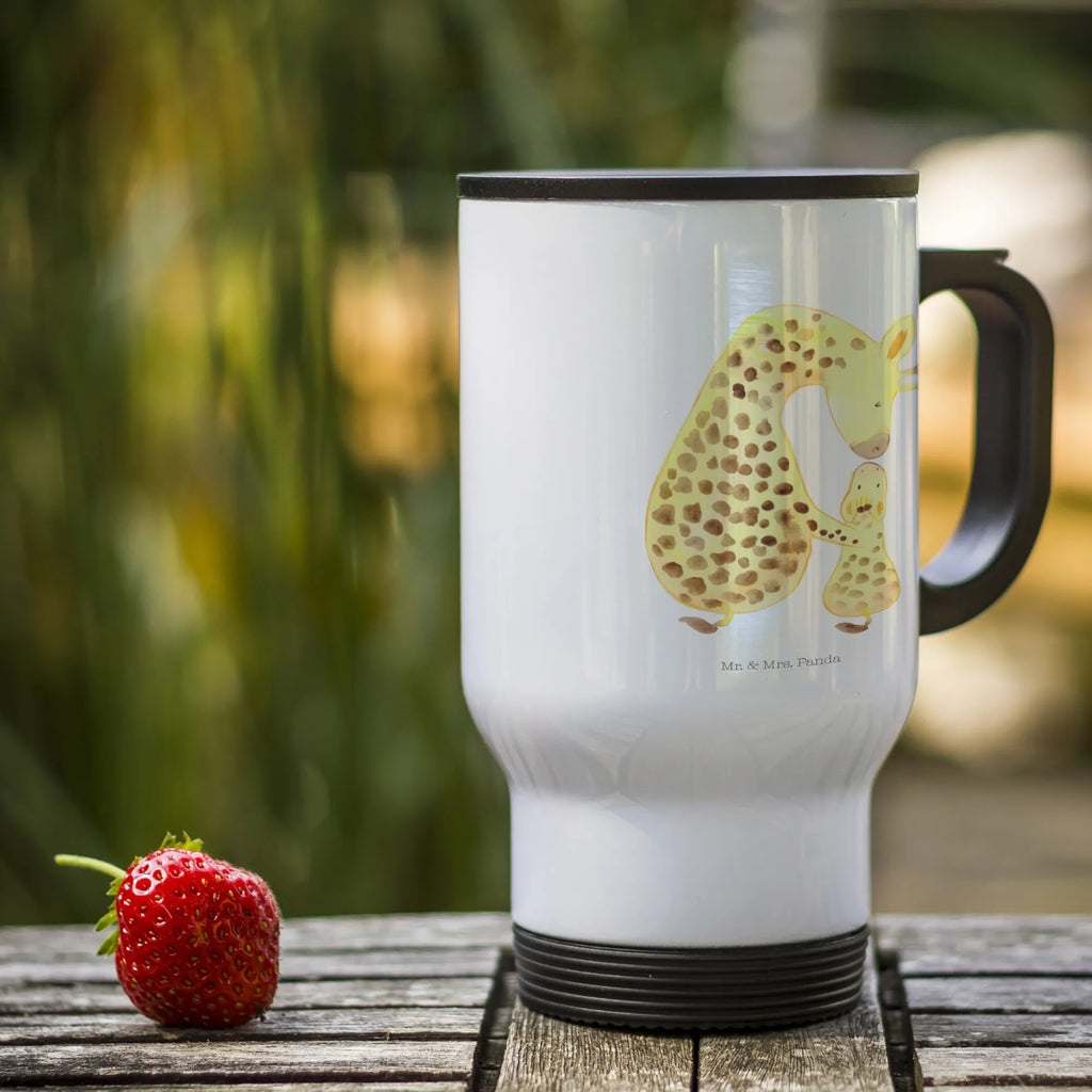 Thermobecher Giraffe mit Kind Thermobecher, To Go Becher, Thermotasse, Kaffeebecher, Isolierbecher, Thermobecher To Go, Warmhaltetasse, Edelstahlbecher, Reisebecher, Tasse mit Deckel, Thermobecher für 400 ml, Kaffeetasse zum Mitnehmen, Tasse zum Mitnehmen, Spülmaschinenfest, Afrika, Wildtiere, Giraffe, Kind, Mutter, Mama, Tochter, Sohn, Lieblingsmensch