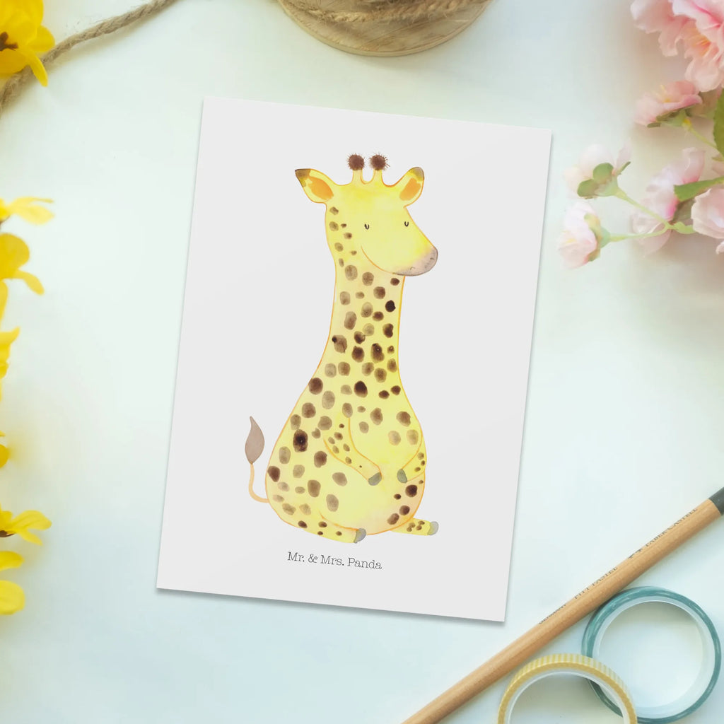 Postkarte Giraffe Zufrieden Postkarte, Karte, Geschenkkarte, Grußkarte, Einladung, Ansichtskarte, Geburtstagskarte, Einladungskarte, Dankeskarte, Ansichtskarten, Einladung Geburtstag, Einladungskarten Geburtstag, Afrika, Wildtiere, Giraffe, Zufrieden, Glück, Abenteuer