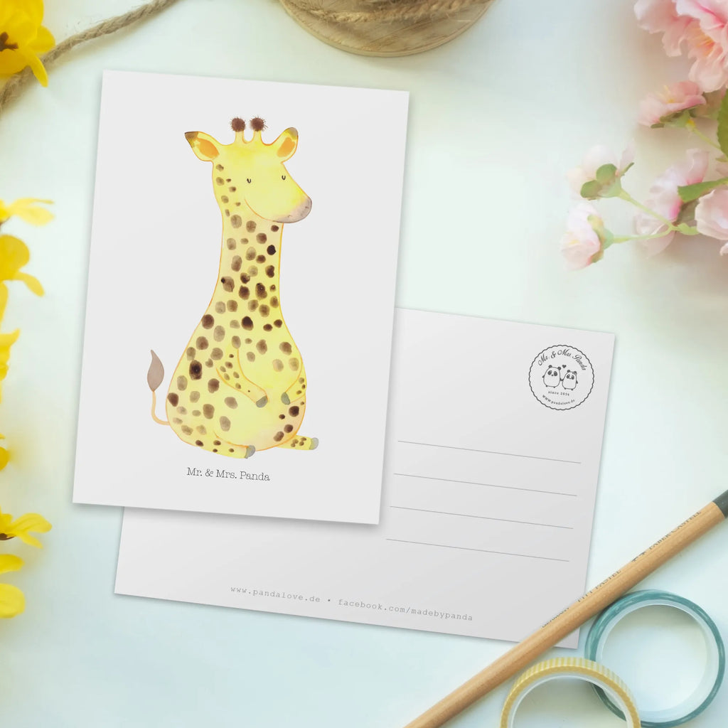 Postkarte Giraffe Zufrieden Postkarte, Karte, Geschenkkarte, Grußkarte, Einladung, Ansichtskarte, Geburtstagskarte, Einladungskarte, Dankeskarte, Ansichtskarten, Einladung Geburtstag, Einladungskarten Geburtstag, Afrika, Wildtiere, Giraffe, Zufrieden, Glück, Abenteuer