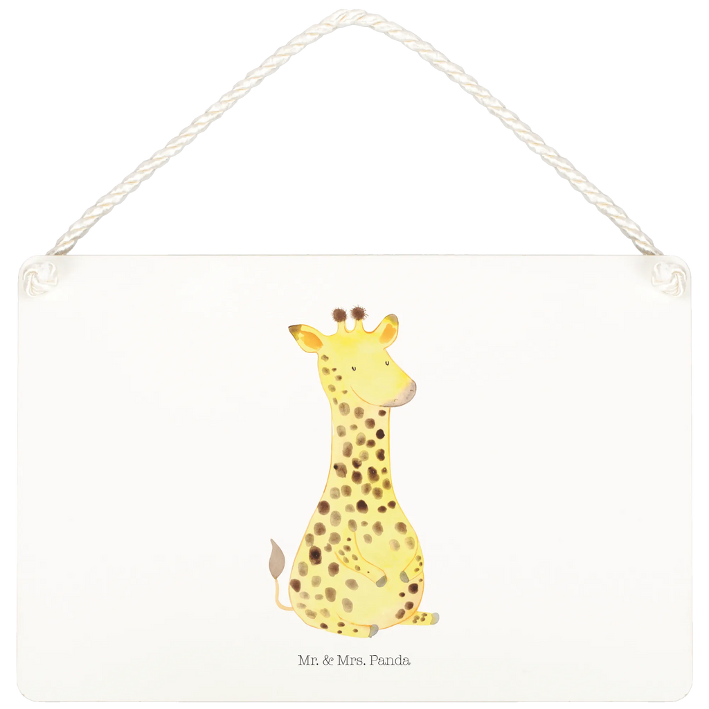 Deko Schild Giraffe Zufrieden Dekoschild, Deko Schild, Schild, Tür Schild, Türschild, Holzschild, Wandschild, Wanddeko, Afrika, Wildtiere, Giraffe, Zufrieden, Glück, Abenteuer