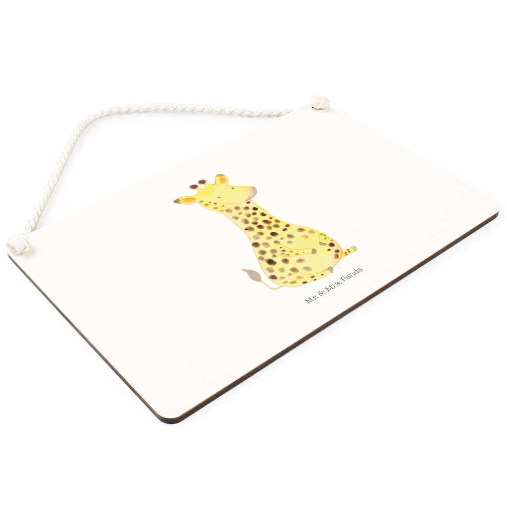 Deko Schild Giraffe Zufrieden Dekoschild, Deko Schild, Schild, Tür Schild, Türschild, Holzschild, Wandschild, Wanddeko, Afrika, Wildtiere, Giraffe, Zufrieden, Glück, Abenteuer