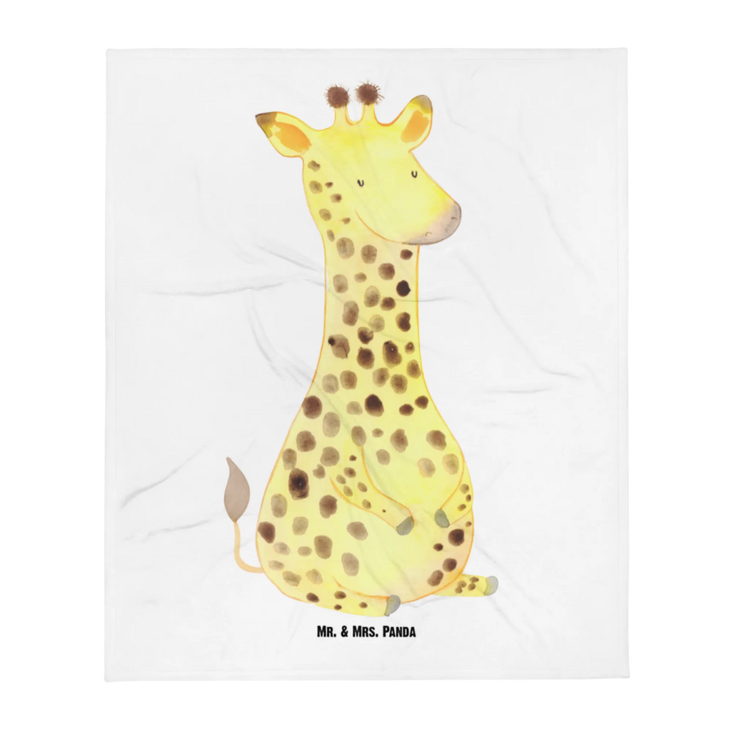 Babydecke Giraffe Zufrieden Babydecke, Babygeschenk, Geschenk Geburt, Babyecke Kuscheldecke, Krabbeldecke, Afrika, Wildtiere, Giraffe, Zufrieden, Glück, Abenteuer