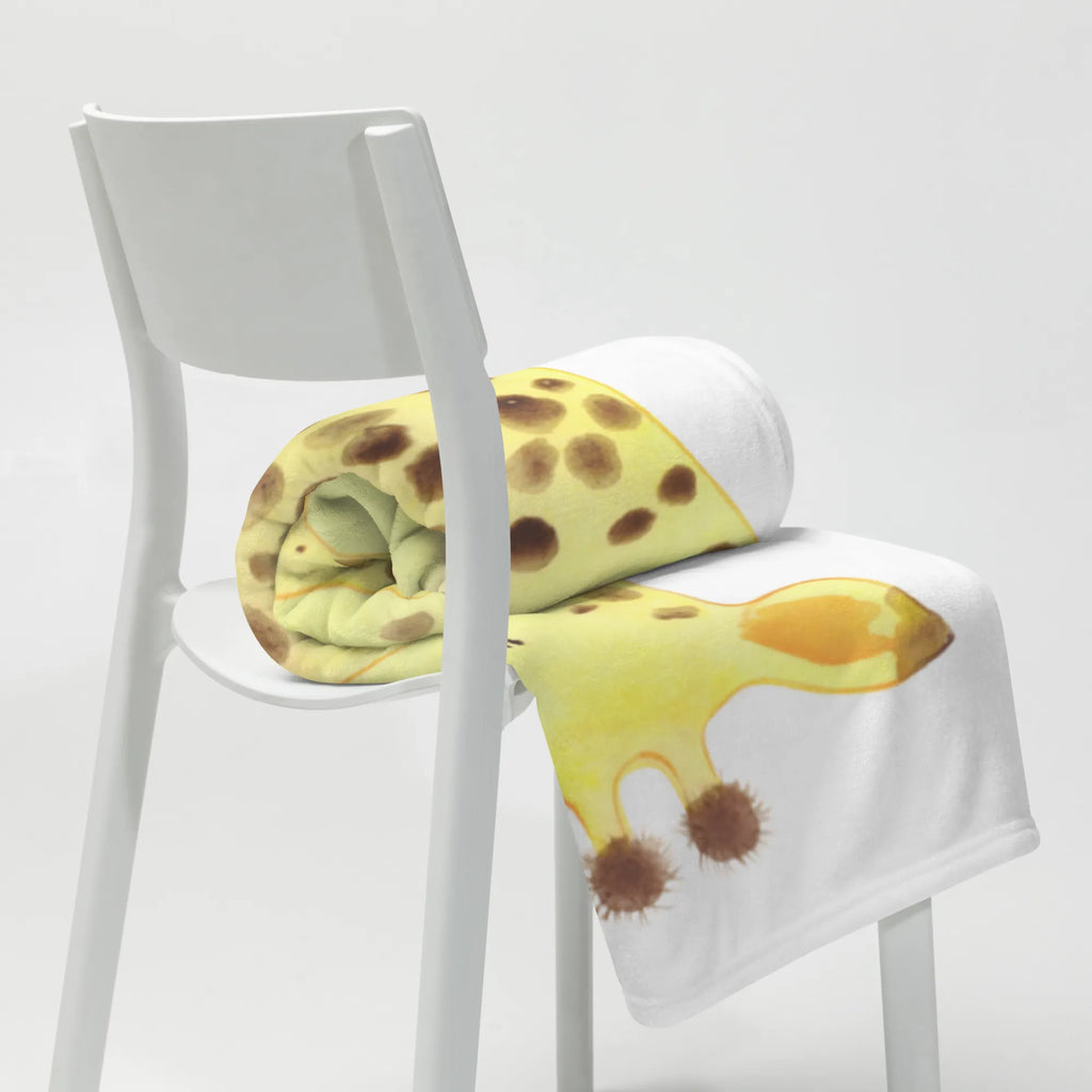 Babydecke Giraffe Zufrieden Babydecke, Babygeschenk, Geschenk Geburt, Babyecke Kuscheldecke, Krabbeldecke, Afrika, Wildtiere, Giraffe, Zufrieden, Glück, Abenteuer