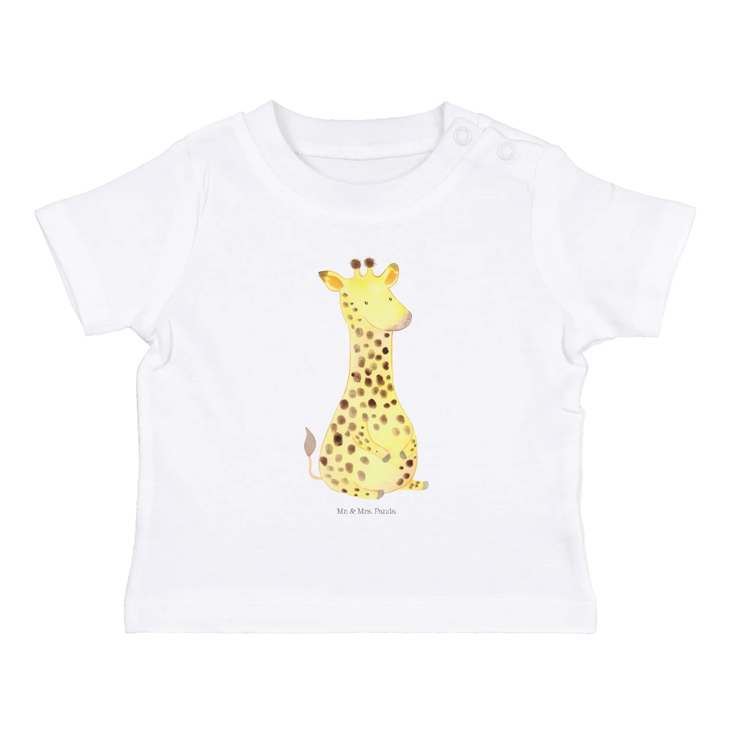 Organic Baby Shirt Giraffe Zufrieden Baby T-Shirt, Jungen Baby T-Shirt, Mädchen Baby T-Shirt, Shirt, Afrika, Wildtiere, Giraffe, Zufrieden, Glück, Abenteuer