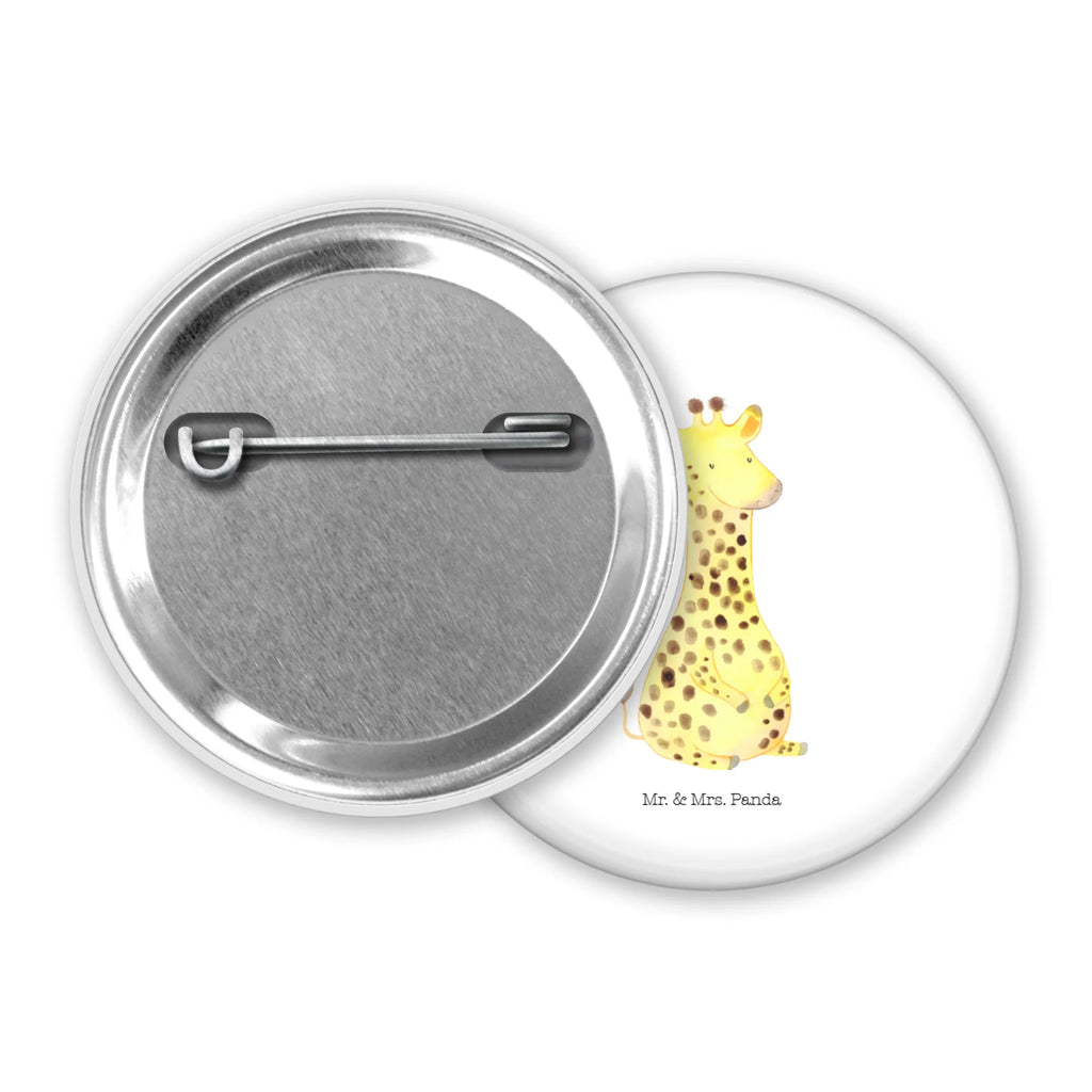 Button Giraffe Zufrieden 50mm Button, Button, Pin, Anstecknadel, Afrika, Wildtiere, Giraffe, Zufrieden, Glück, Abenteuer