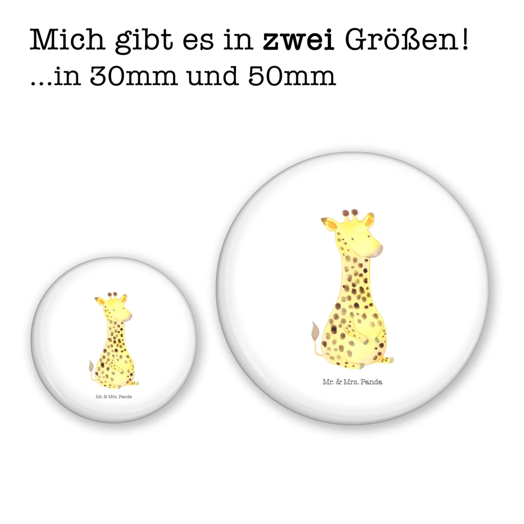 Button Giraffe Zufrieden 50mm Button, Button, Pin, Anstecknadel, Afrika, Wildtiere, Giraffe, Zufrieden, Glück, Abenteuer