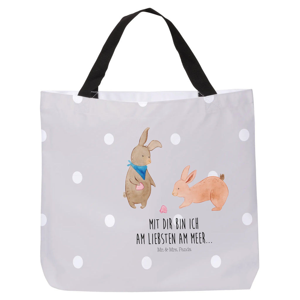 Shopper Hasen Muschel Beutel, Einkaufstasche, Tasche, Strandtasche, Einkaufsbeutel, Shopper, Schultasche, Freizeittasche, Tragebeutel, Schulbeutel, Alltagstasche, Familie, Vatertag, Muttertag, Bruder, Schwester, Mama, Papa, Oma, Opa, Hasen, beste Freundin, Freundin, Freundinnen, best friends, BFF, Muscheln sammeln, Muscheln, Meer