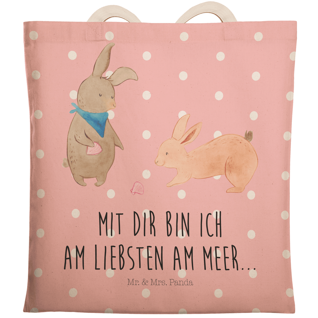 Einkaufstasche Hasen Muschel Tragetasche, Tasche, Beutel, Stofftasche, Baumwolltasche, Umhängetasche, Shopper, Einkaufstasche, Beuteltasche, Familie, Vatertag, Muttertag, Bruder, Schwester, Mama, Papa, Oma, Opa, Hasen, beste Freundin, Freundin, Freundinnen, best friends, BFF, Muscheln sammeln, Muscheln, Meer