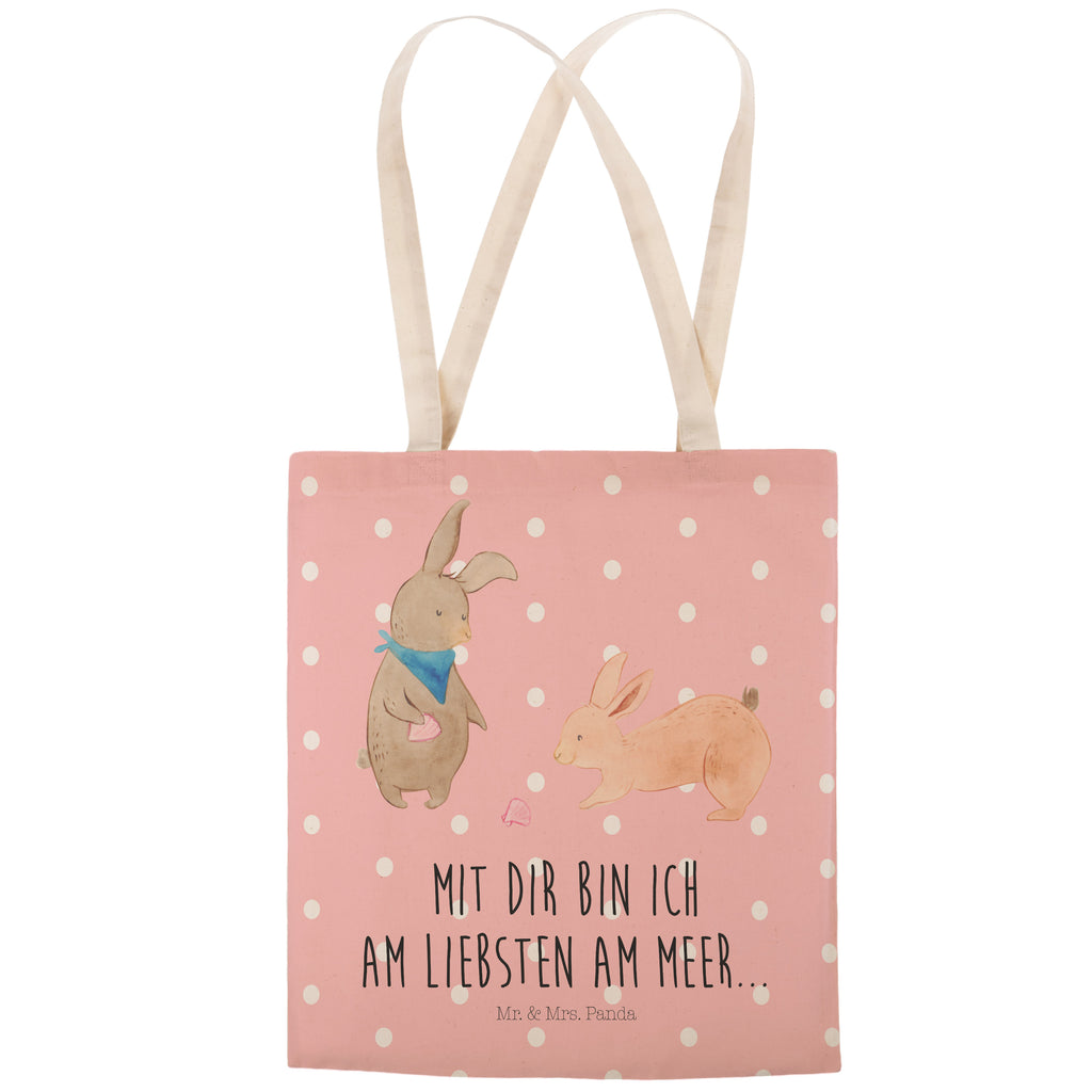 Einkaufstasche Hasen Muschel Tragetasche, Tasche, Beutel, Stofftasche, Baumwolltasche, Umhängetasche, Shopper, Einkaufstasche, Beuteltasche, Familie, Vatertag, Muttertag, Bruder, Schwester, Mama, Papa, Oma, Opa, Hasen, beste Freundin, Freundin, Freundinnen, best friends, BFF, Muscheln sammeln, Muscheln, Meer