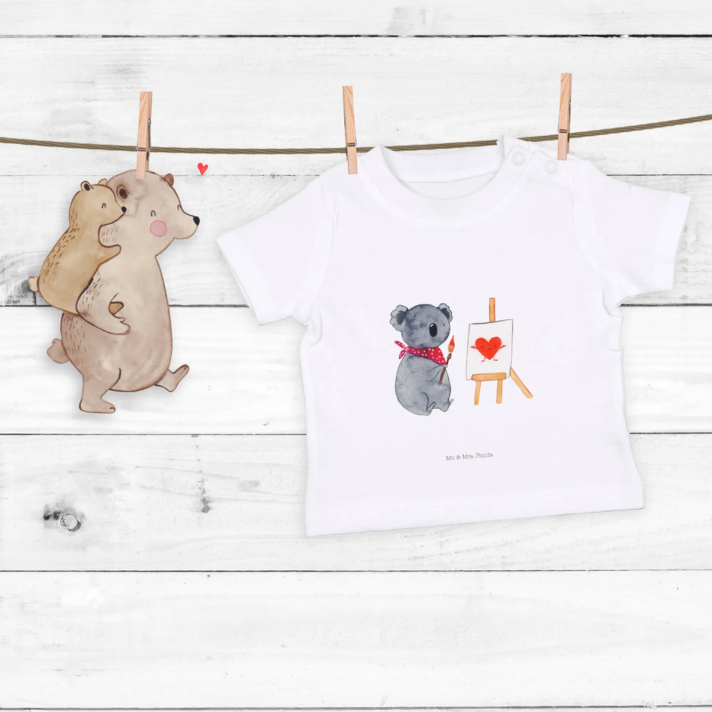 Organic Baby Shirt Koala Künstler Baby T-Shirt, Jungen Baby T-Shirt, Mädchen Baby T-Shirt, Shirt, Koala, Koalabär, Liebe, Liebensbeweis, Liebesgeschenk, Gefühle, Künstler, zeichnen