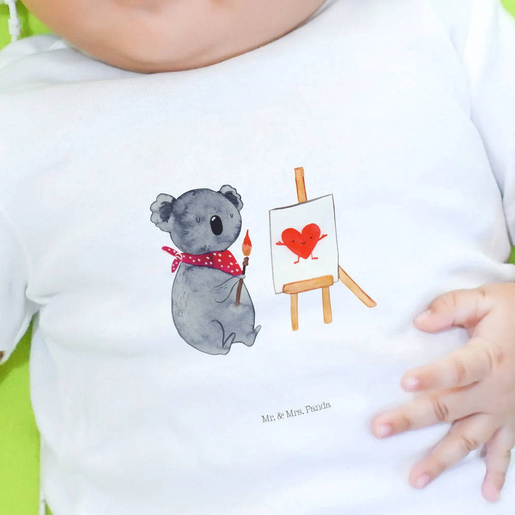 Organic Baby Shirt Koala Künstler Baby T-Shirt, Jungen Baby T-Shirt, Mädchen Baby T-Shirt, Shirt, Koala, Koalabär, Liebe, Liebensbeweis, Liebesgeschenk, Gefühle, Künstler, zeichnen