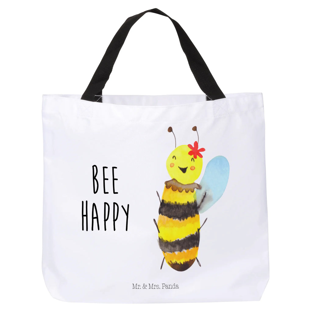 Shopper Biene Happy Beutel, Einkaufstasche, Tasche, Strandtasche, Einkaufsbeutel, Shopper, Schultasche, Freizeittasche, Tragebeutel, Schulbeutel, Alltagstasche, Biene, Wespe, Hummel