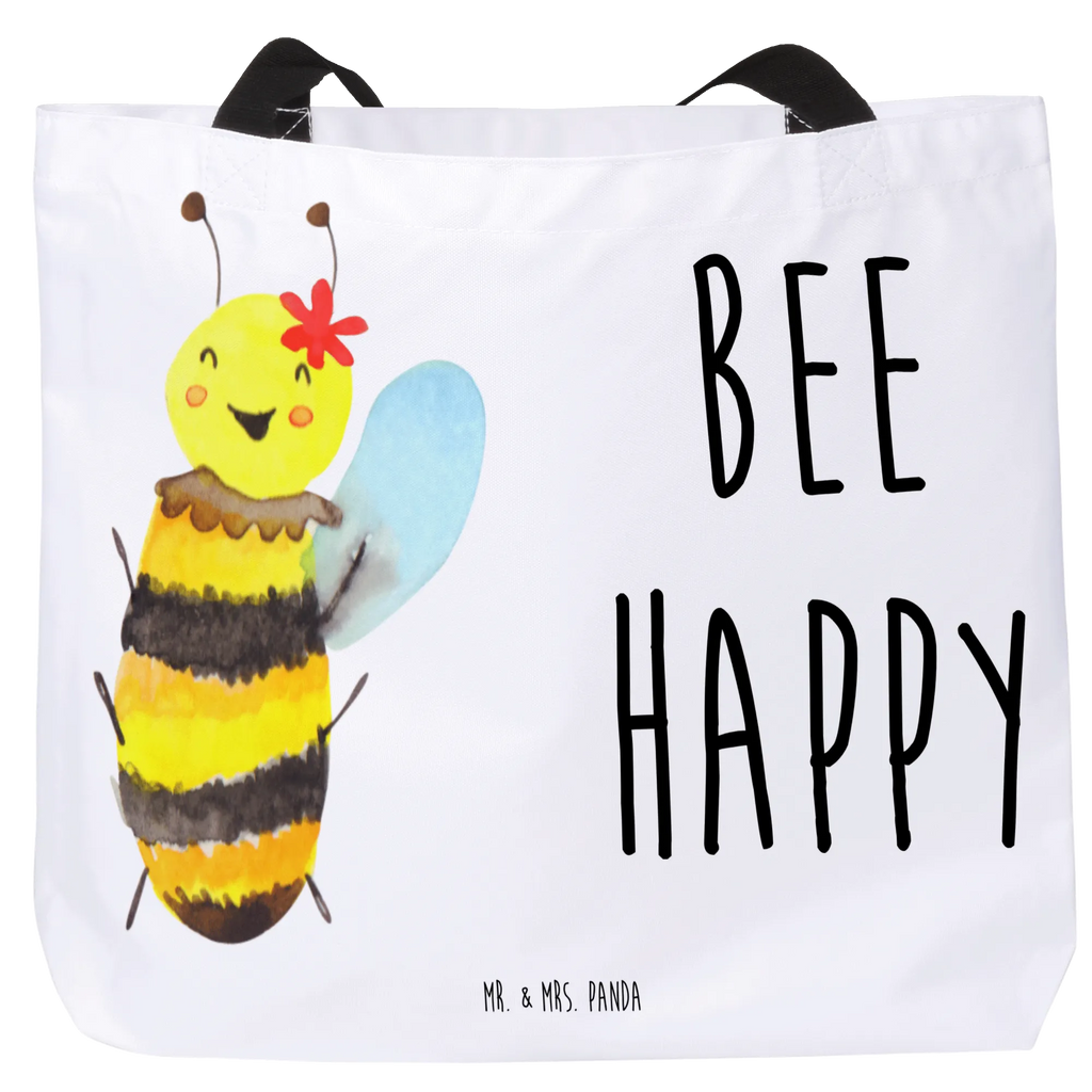 Shopper Biene Happy Beutel, Einkaufstasche, Tasche, Strandtasche, Einkaufsbeutel, Shopper, Schultasche, Freizeittasche, Tragebeutel, Schulbeutel, Alltagstasche, Biene, Wespe, Hummel