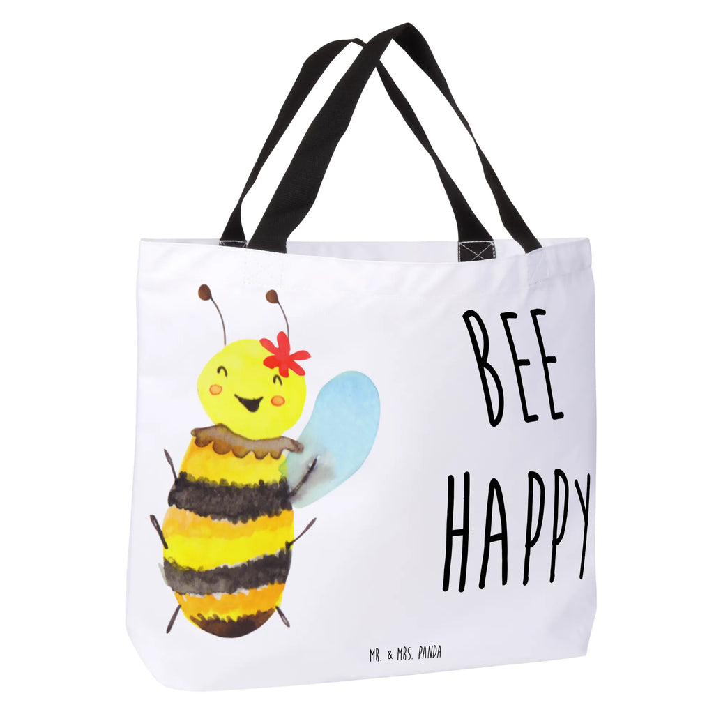 Shopper Biene Happy Beutel, Einkaufstasche, Tasche, Strandtasche, Einkaufsbeutel, Shopper, Schultasche, Freizeittasche, Tragebeutel, Schulbeutel, Alltagstasche, Biene, Wespe, Hummel