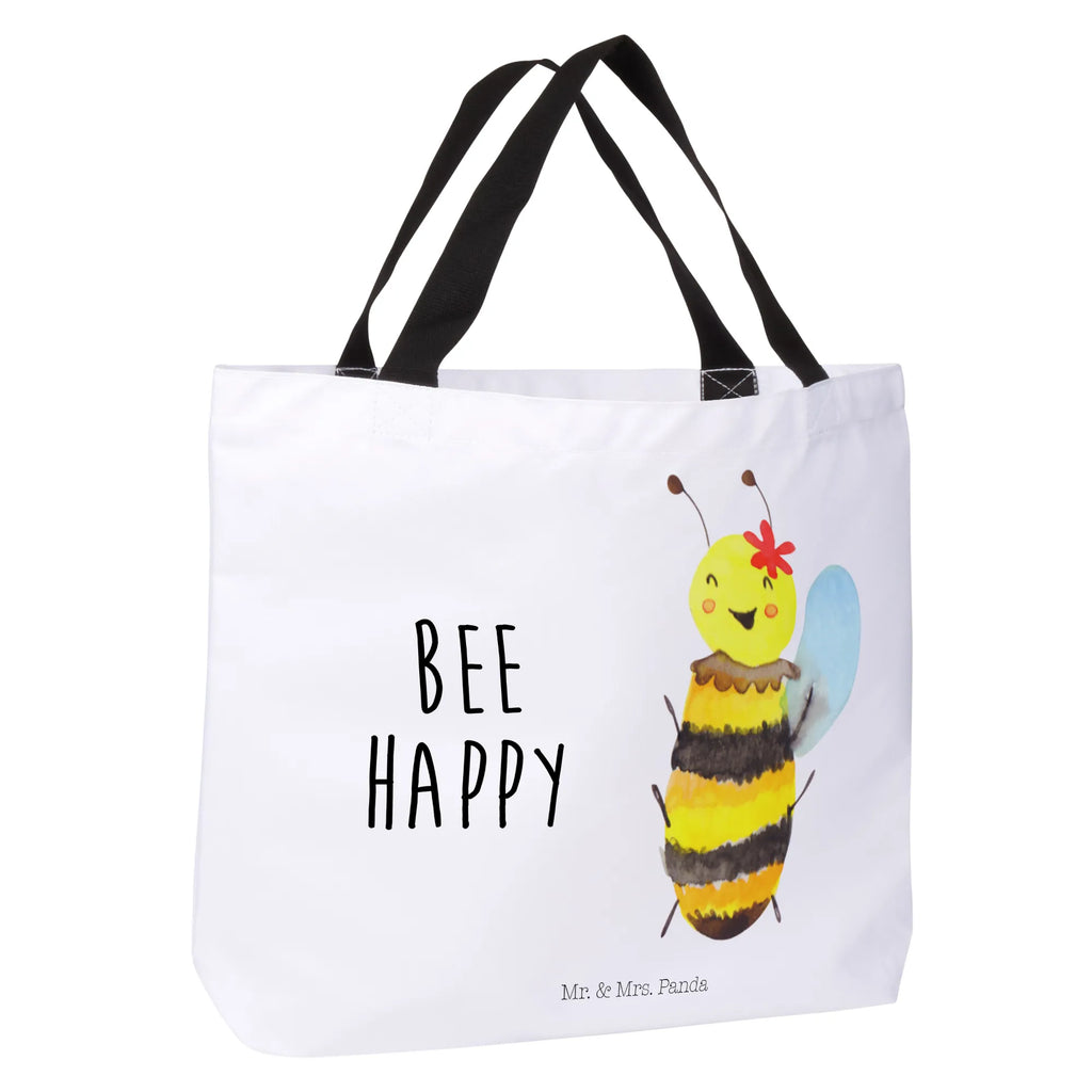 Shopper Biene Happy Beutel, Einkaufstasche, Tasche, Strandtasche, Einkaufsbeutel, Shopper, Schultasche, Freizeittasche, Tragebeutel, Schulbeutel, Alltagstasche, Biene, Wespe, Hummel