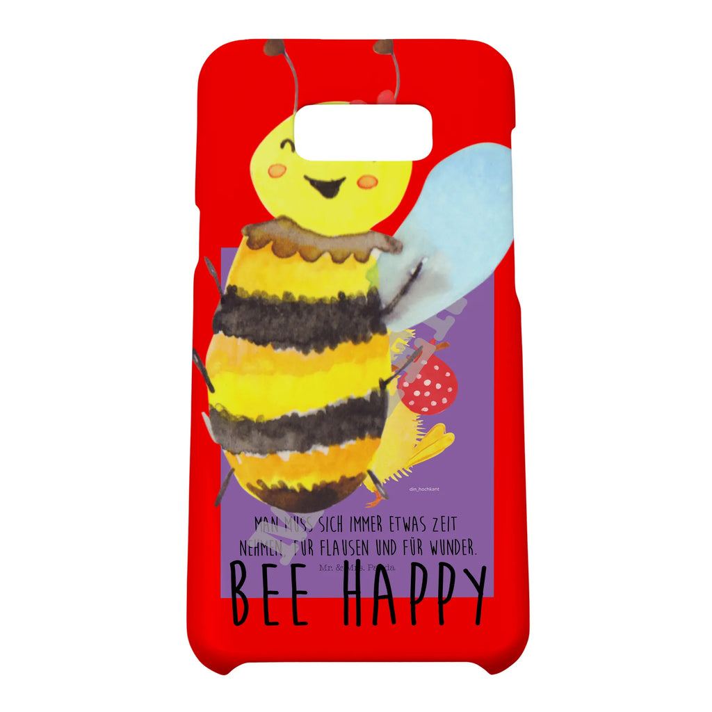 Handyhülle Biene Happy Handyhülle, Handycover, Cover, Handy, Hülle, Samsung Galaxy S8 plus, Biene, Wespe, Hummel