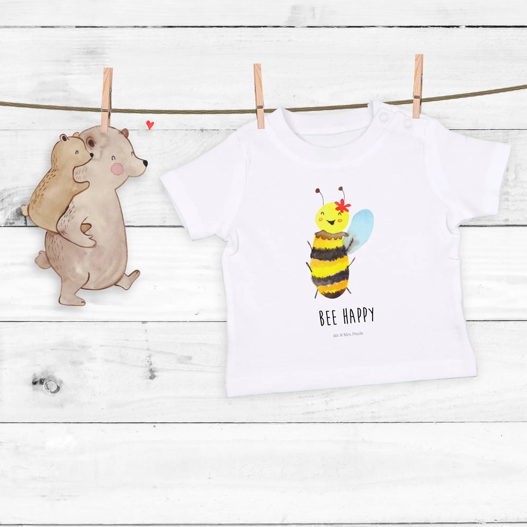 Organic Baby Shirt Biene Happy Baby T-Shirt, Jungen Baby T-Shirt, Mädchen Baby T-Shirt, Shirt, Biene, Wespe, Hummel