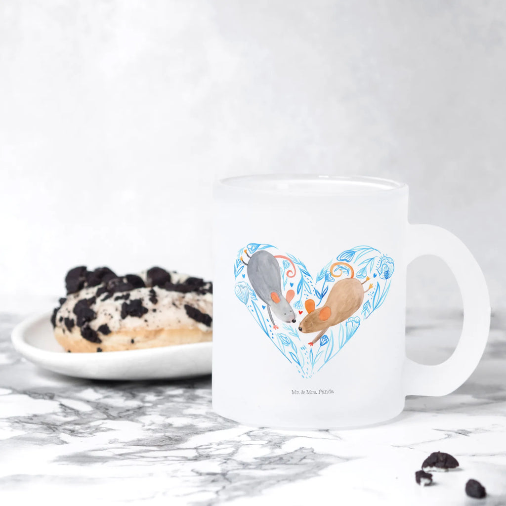 Teetasse Mäuse Herz Teetasse, Teeglas, Teebecher, Tasse mit Henkel, Tasse, Glas Teetasse, Teetasse aus Glas, Liebe, Partner, Freund, Freundin, Ehemann, Ehefrau, Heiraten, Verlobung, Heiratsantrag, Liebesgeschenk, Jahrestag, Hocheitstag, Maus, Mäuse, Liebesbotschaft, Liebesbeweis, Hochzeit, Lieblingsmensch, Gemeinsamkeit, Love, Geschenk für zwei