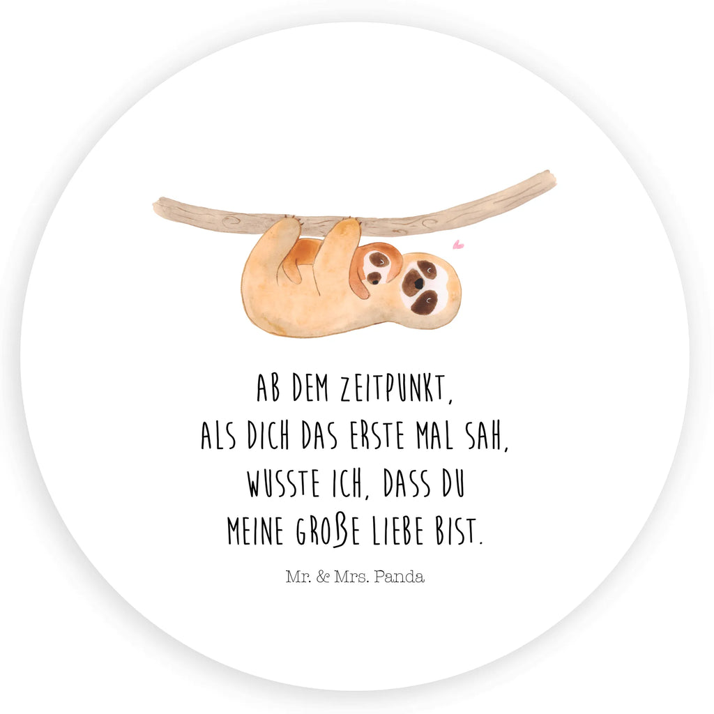 Rund Aufkleber Faultier mit Kind Sticker, Aufkleber, Etikett, Faultier, Faultier Geschenk, Faultier Deko, Kind, Baby, Liebe, Mutter, Mama, Geburt, Kinder, Faulheit, Spaß, Niedlichkeit