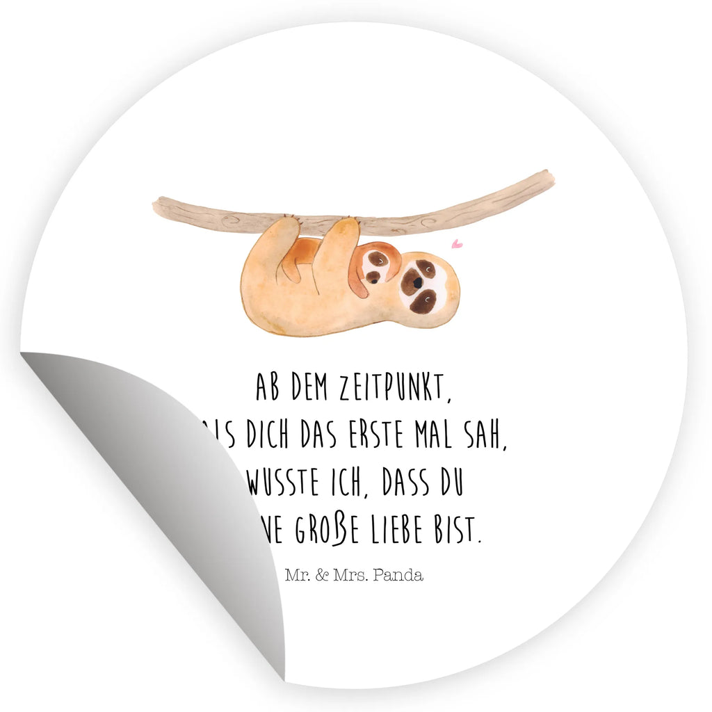 Rund Aufkleber Faultier mit Kind Sticker, Aufkleber, Etikett, Faultier, Faultier Geschenk, Faultier Deko, Kind, Baby, Liebe, Mutter, Mama, Geburt, Kinder, Faulheit, Spaß, Niedlichkeit