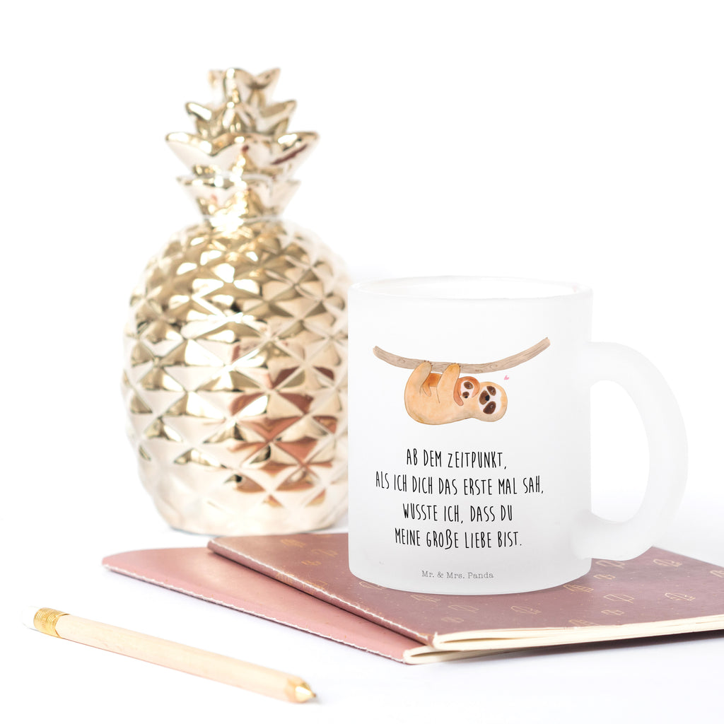 Teetasse Faultier mit Kind Teetasse, Teeglas, Teebecher, Tasse mit Henkel, Tasse, Glas Teetasse, Teetasse aus Glas, Faultier, Faultier Geschenk, Faultier Deko, Kind, Baby, Liebe, Mutter, Mama, Geburt, Kinder, Faulheit, Spaß, Niedlichkeit