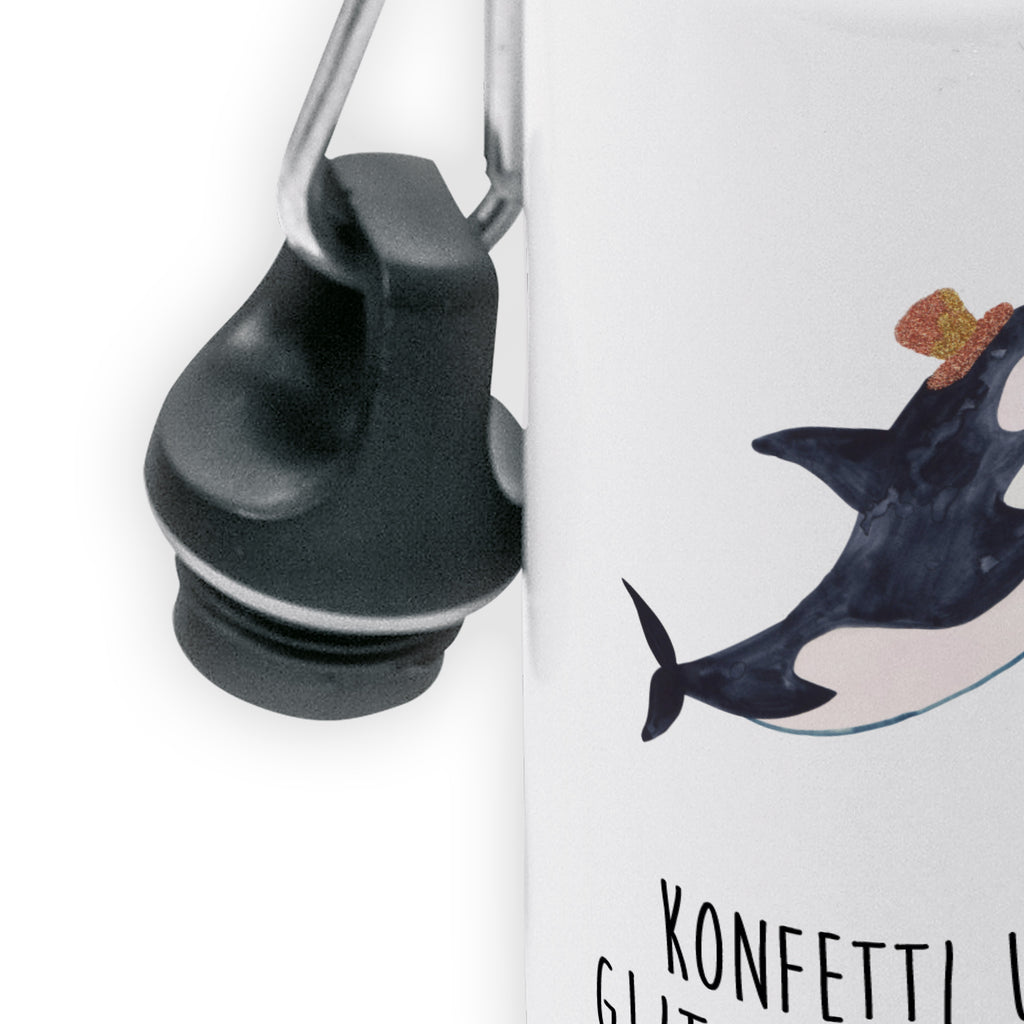 Kindertrinkflasche Orca Zylinder Kindertrinkflasche, Kinder Trinkflasche, Trinkflasche, Flasche, Kinderflasche, Kinder, Kids, Kindergarten Flasche, Grundschule, Jungs, Mädchen, Meerestiere, Meer, Urlaub, Narwal, Glitter, Konfetti, Glitzer, Geburtstag, Feier, Fete, Fest, Glückwunsch, Orca