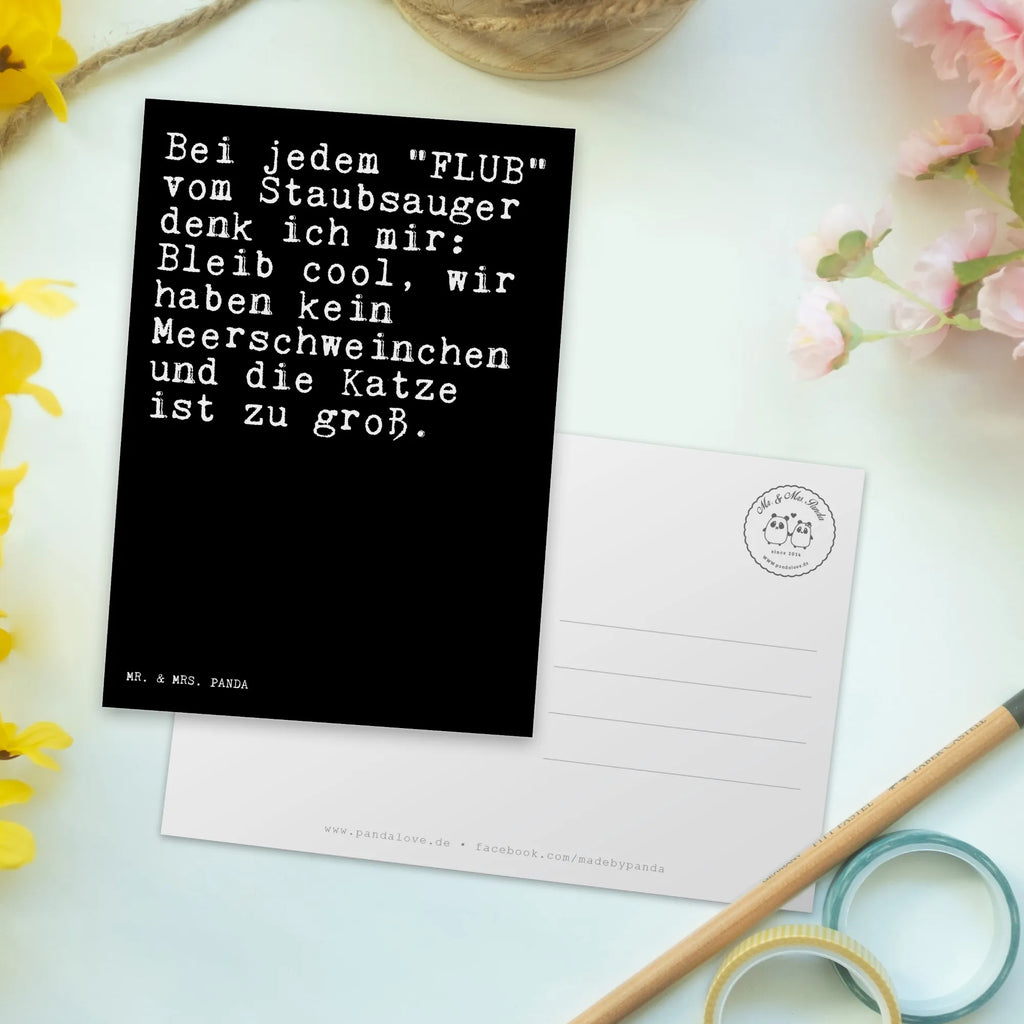 Postkarte Sprüche und Zitate Bei jedem "FLUB" vom Staubsauger denk ich mir: Bleib cool, wir haben kein Meerschweinchen und die Katze ist zu groß. Postkarte, Karte, Geschenkkarte, Grußkarte, Einladung, Ansichtskarte, Geburtstagskarte, Einladungskarte, Dankeskarte, Ansichtskarten, Einladung Geburtstag, Einladungskarten Geburtstag, Spruch, Sprüche, lustige Sprüche, Weisheiten, Zitate, Spruch Geschenke, Spruch Sprüche Weisheiten Zitate Lustig Weisheit Worte