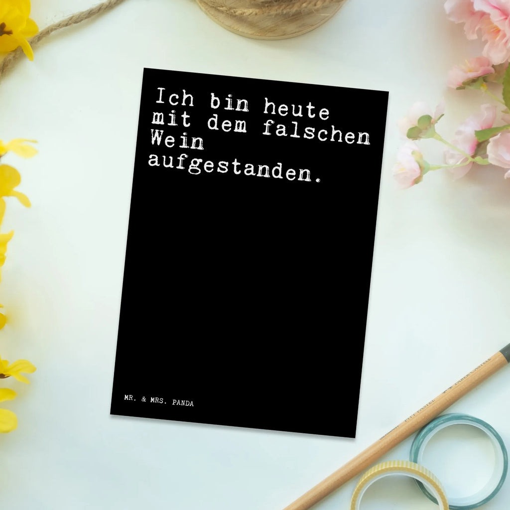 Postkarte Sprüche und Zitate Ich bin heute mit dem falschen Wein aufgestanden. Postkarte, Karte, Geschenkkarte, Grußkarte, Einladung, Ansichtskarte, Geburtstagskarte, Einladungskarte, Dankeskarte, Ansichtskarten, Einladung Geburtstag, Einladungskarten Geburtstag, Spruch, Sprüche, lustige Sprüche, Weisheiten, Zitate, Spruch Geschenke, Spruch Sprüche Weisheiten Zitate Lustig Weisheit Worte