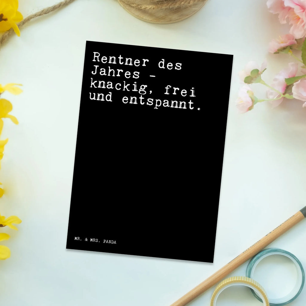 Postkarte Sprüche und Zitate Rentner des Jahres - knackig, frei und entspannt. Postkarte, Karte, Geschenkkarte, Grußkarte, Einladung, Ansichtskarte, Geburtstagskarte, Einladungskarte, Dankeskarte, Ansichtskarten, Einladung Geburtstag, Einladungskarten Geburtstag, Spruch, Sprüche, lustige Sprüche, Weisheiten, Zitate, Spruch Geschenke, Spruch Sprüche Weisheiten Zitate Lustig Weisheit Worte