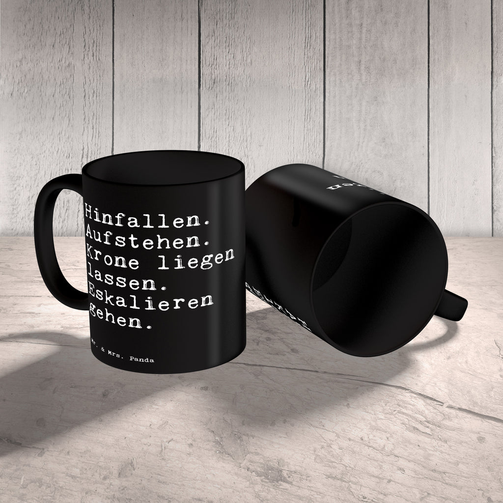 Tasse Hinfallen. Aufstehen. Krone liegen... Tasse, Kaffeetasse, Teetasse, Becher, Kaffeebecher, Teebecher, Keramiktasse, Porzellantasse, Büro Tasse, Geschenk Tasse, Tasse Sprüche, Tasse Motive, Kaffeetassen, Tasse bedrucken, Designer Tasse, Cappuccino Tassen, Schöne Teetassen, Spruch, Sprüche, lustige Sprüche, Weisheiten, Zitate, Spruch Geschenke, Spruch Sprüche Weisheiten Zitate Lustig Weisheit Worte